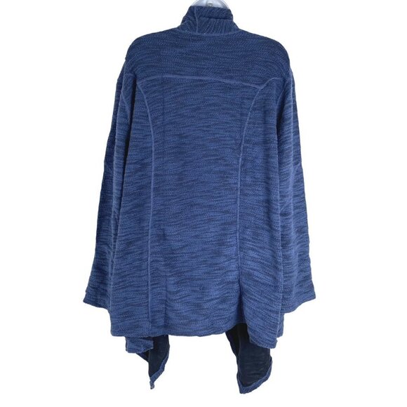 One World Reversible Open Cardigan Women's‎ 3X Blue Cotton Blend NWT CJ-1134 - Picture 5 of 15